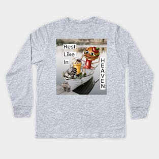 Rest like in Heaven Kids Long Sleeve T-Shirt